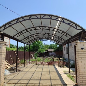 Навес из сотового поликарбоната стандарт