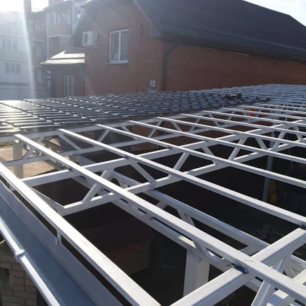 Навес из металлочерепицы