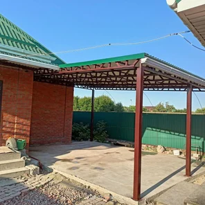 Навес из профнастила