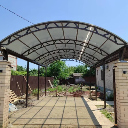 Навес из сотового поликарбоната